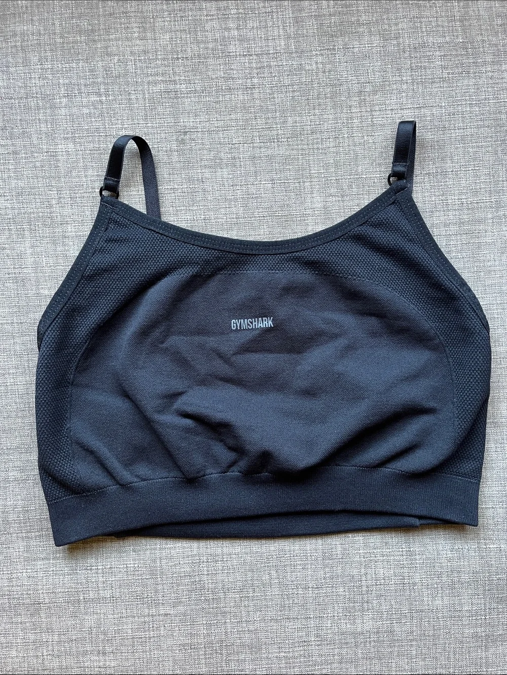 Black Gymshark Seamless Sports Bra Top S